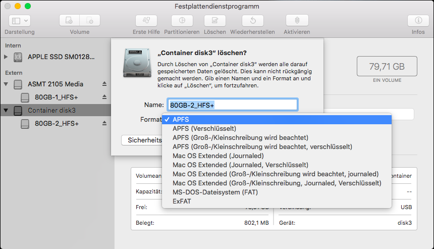 APFS-Loeschen
